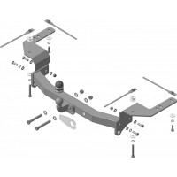 Фаркоп Мотодор для Toyota Land Cruiser 200 2007-2020. Фланцевое крепление. Артикул 92502-FE