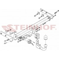 Фаркоп Steinhof для Volvo XC70 II 2007-2016. Быстросъемный крюк. Артикул V-295