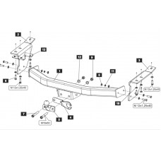 Фаркоп Baltex для Nissan Patrol Y62 2010-2020. Артикул 15.1900.21N