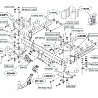 Фаркоп Brink (Thule) для Mercedes-Benz M-Класс (ML) W164 (искл. AMG) 2005-2011. Быстросъемный крюк. Артикул 443300