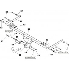Фаркоп Baltex для Suzuki SX4 II 2013-2020. Артикул 23.2523.12