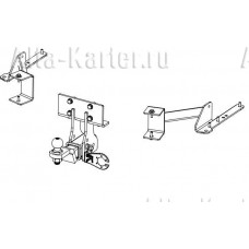 Фаркоп Baltex (заглушка с лого) для Toyota Land Cruiser Prado 150 2009-2020. Быстросъемный крюк. Артикул 24.2425.32Z