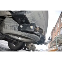 Фаркоп Baltex для Mitsubishi Pajero Sport II 2008-2016 с накладкой из нержавеющей стали. Фланцевое крепление. Артикул MP102E