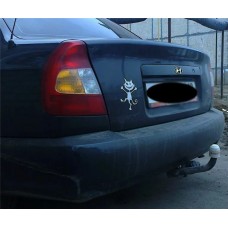 Фаркоп Трейлер для Hyundai Accent II (ТагАЗ) седан, хэтчбек 2000-2006 сборка Кореи. Артикул 7210
