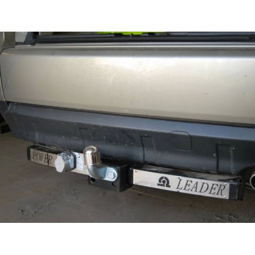 Фаркоп Лидер-Плюс для Mitsubishi Outlander XL 2007-2012 (с накладкой из нерж. стали). Фланцевое крепление. Артикул M105-F(N)