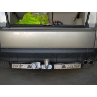 Фаркоп Лидер-Плюс для Mitsubishi Outlander XL 2007-2012 (с накладкой из нерж. стали). Фланцевое крепление. Артикул M105-F(N)