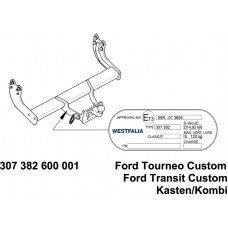 Фаркоп Westfalia для Ford Transit Custom 2012-2020. Фланцевое крепление. Артикул 307382600001