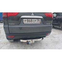 Фаркоп Baltex для Mitsubishi Pajero Sport II 2008-2016. (с декор. накладкой) Фланцевое крепление. Артикул MP-10-2aNM