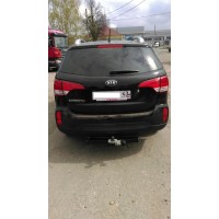 Фаркоп Лидер-Плюс для Kia Sorento II рестайлинг XM FL 2012-2020. Фланцевое крепление. Артикул H224-F