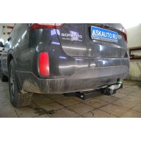 Фаркоп Лидер-Плюс для Kia Sorento II рестайлинг XM FL 2012-2020. Фланцевое крепление. Артикул H224-F
