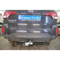 Фаркоп Лидер-Плюс для Kia Sorento II рестайлинг XM FL 2012-2020. Фланцевое крепление. Артикул H224-F
