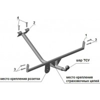Фаркоп AvtoS для ВАЗ 2106 1976-2006. Артикул VAZ-56