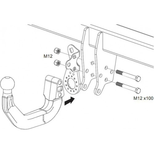 Фаркоп Westfalia для Mercedes-Benz GLE-Class W167 2018-2020. Артикул 313661600001