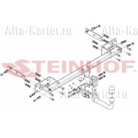 Фаркоп Steinhof для Mercedes-Benz GLK-Класс X156 2014-2020. Быстросъемный крюк. Артикул M-139