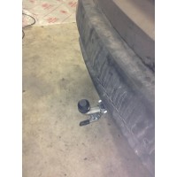 Фаркоп Galia оцинкованный для Hyundai Santa Fe II 2006-2012. Быстросъемный крюк. Артикул H069C