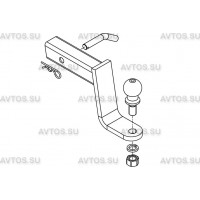 Шаровый узел AvtoS для фаркопа с понижением 15см под квадратное отверстие US-2 50х50 мм (на базе шара E). Артикул TY 05-15