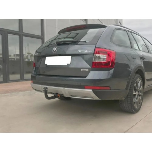 Фаркоп Aragon (быстросъемный крюк, вертикальное крепление) для Skoda Octavia A7 рестайлинг 2017-2020. Артикул E5906CV