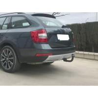 Фаркоп Aragon (быстросъемный крюк, вертикальное крепление) для Skoda Octavia A7 рестайлинг 2017-2020. Артикул E5906CV