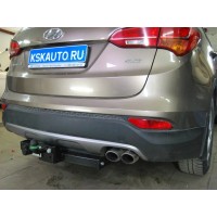 Фаркоп Лидер-Плюс для Kia Sorento II рестайлинг XM FL 2012-2020. Фланцевое крепление. Артикул H224-FC