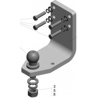 Фаркоп AvtoS для Toyota Land Cruiser 76 1984-2007. Артикул TY 35