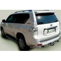 Фаркоп Лидер-Плюс для Toyota Land Cruiser Prado 120 2002-2009 (с накладкой из нерж. стали). Фланцевое крепление. Артикул T113-F(N)