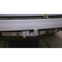 Фаркоп Лидер-Плюс для Toyota Land Cruiser Prado 120 2002-2009 (с накладкой из нерж. стали). Фланцевое крепление. Артикул T113-F(N)
