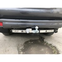 Фаркоп Лидер-Плюс для Toyota Land Cruiser Prado 120 2002-2009 (с накладкой из нерж. стали). Фланцевое крепление. Артикул T113-F(N)