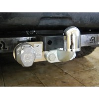 Фаркоп Лидер-Плюс для Toyota Land Cruiser Prado 120 2002-2009 (с накладкой из нерж. стали). Фланцевое крепление. Артикул T113-F(N)