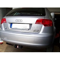 Фаркоп Galia оцинкованный для Audi A3 8P Sportback 2004-2012. Быстросъемный крюк. Артикул A045C