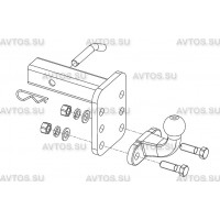 Шаровый узел AvtoS для фаркопа под квадратное отверстие US-2 50х50 мм (на базе шара F). Артикул TY 07