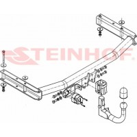 Фаркоп Steinhof для Audi A4 B7 седан, универсал (вкл. Quattro) 2004-2008. Быстросъемный крюк. Артикул A-085
