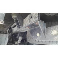 Фаркоп Лидер-Плюс для Mitsubishi Pajero Sport I 1998-2008 (с накладкой из нерж. стали). Фланцевое крепление. Артикул M107-F(N)