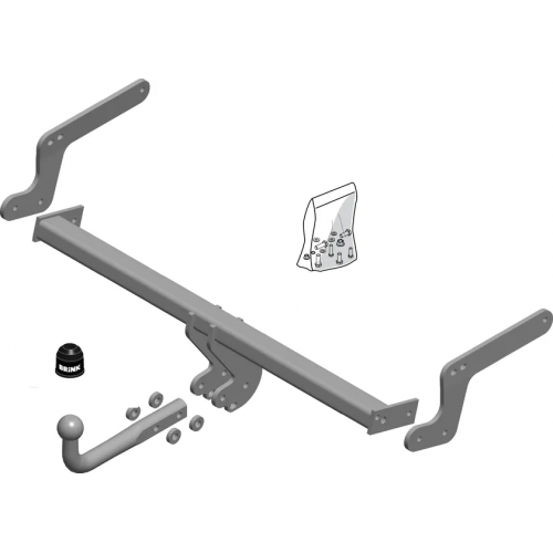 Фаркоп Brink (Thule) тип A для Renault Duster 2/4WD (HM) 2018-2020. Твердое крепление.. Артикул 647600