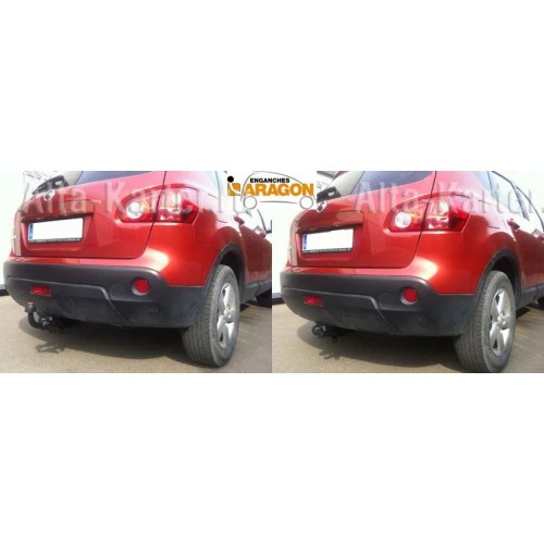 Фаркоп Aragon (быстросъемный крюк, горизонтальное крепление) для Nissan Qashqai+2 2008-2013.. Артикул E4420AS