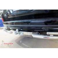 Тюнинговый фаркоп Bosal с металлической накладкой для Toyota Land Cruiser 200 (вкл. Executive и Excalibur) 2007-2020. Фланцевое крепление. Артикул 3018-FL