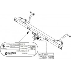 Фаркоп Westfalia (с электрикой) для Citroen Jumper II 2006-2020. Фланцевое крепление. Артикул 306330600001