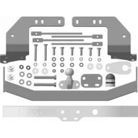 Фаркоп Мотодор для Toyota Land Cruiser 200 2007-2020 с нержавеющей накладкой. Фланцевое крепление. Артикул 92517-FEN