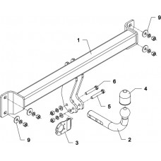 Фаркоп Auto-Hak для BMW X3 E83 2004-2010. Артикул B 13