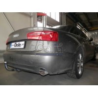 Фаркоп Galia оцинкованный для Audi A6 С7 Allroad 2012-2020. Быстросъемный крюк. Артикул A049C