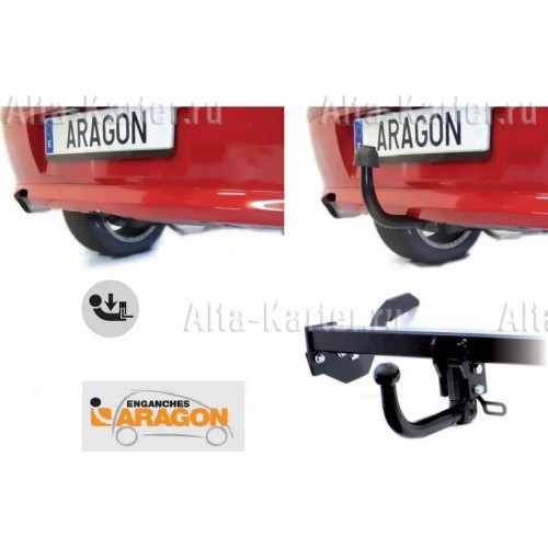 Фаркоп Aragon для SsangYong Rexton III 2012-2017. Быстросъемный крюк. Артикул E3103AM