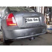 Фаркоп Galia оцинкованный для Hyundai Accent III (искл. ТагАЗ) 2006-2010. Быстросъемный крюк. Артикул H071C