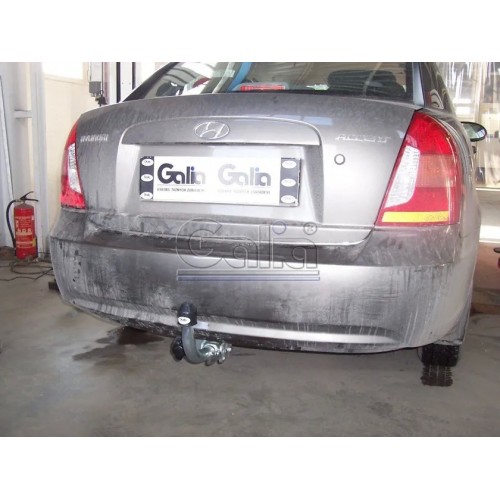 Фаркоп Galia оцинкованный для Hyundai Accent III (искл. ТагАЗ) 2006-2010. Быстросъемный крюк. Артикул H071C