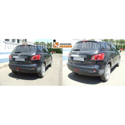 Фаркоп Aragon для Nissan Qashqai+2 2008-2013. Быстросъемный крюк. Артикул E4420AM