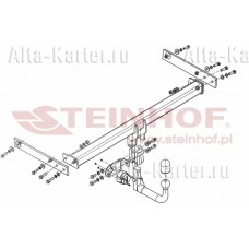 Фаркоп Steinhof для Audi Q3 2011-2020. Быстросъемный крюк. Артикул A-097