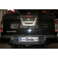 Фаркоп Galia оцинкованный для Nissan Navara D40 2005-2015. Быстросъемный крюк. Артикул N052C