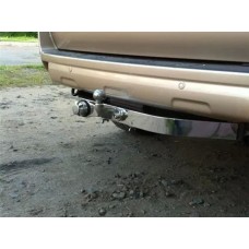 Фаркоп Baltex для Toyota Land Cruiser 120 Prado 2002-2009 с нержавеющей накладкой. Фланцевое крепление. Артикул Y13E