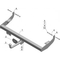 Фаркоп AvtoS для Hyundai Porter 2007-2015. Артикул HY 19