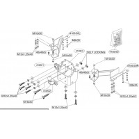 Фаркоп Brink (Thule) для Toyota Land Cruiser Prado 120 J120 5-дв. 2002-2009. Фланцевое крепление. Артикул 410500