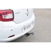 Фаркоп PT Group для Renault Logan II 2014-2020 Седан. Быстросъемный крюк. Артикул 07031501