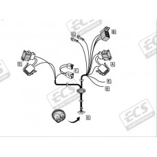 Штатная электрика фаркопа ECS (полный комплект) 7-полюсная для Ford Galaxy I 2000-2006. Артикул VW011BB